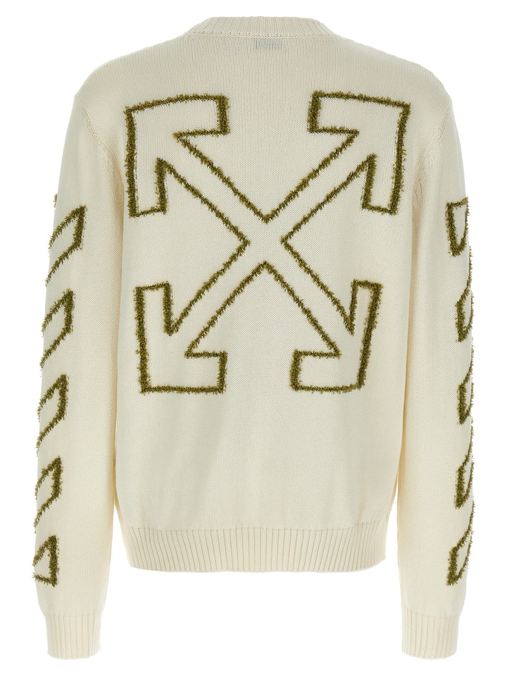 Off-White Beige Cotton Cardigan