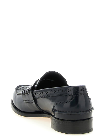 Church's Blue Calfskin Slip-On Loafers