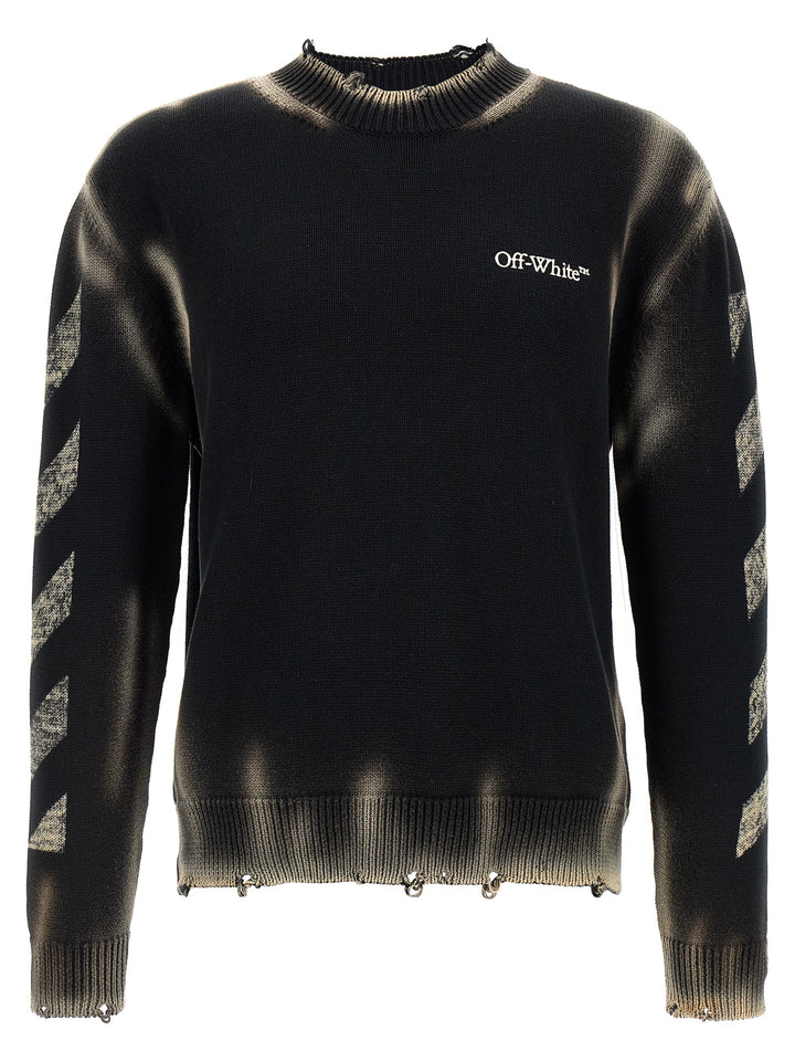 Off-White Black Cotton Cardigan