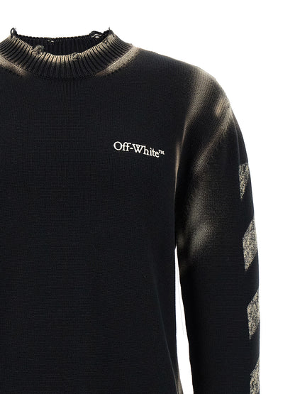 Off-White Black Cotton Cardigan