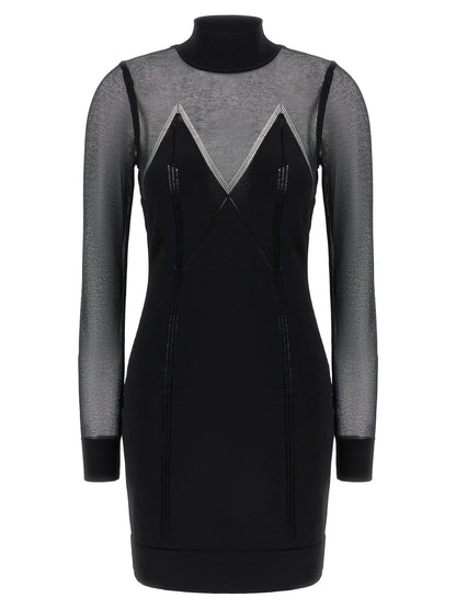 Elisabetta Franchi Black Viscose Short Dress