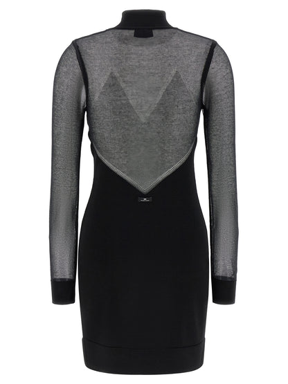 Elisabetta Franchi Black Viscose Short Dress