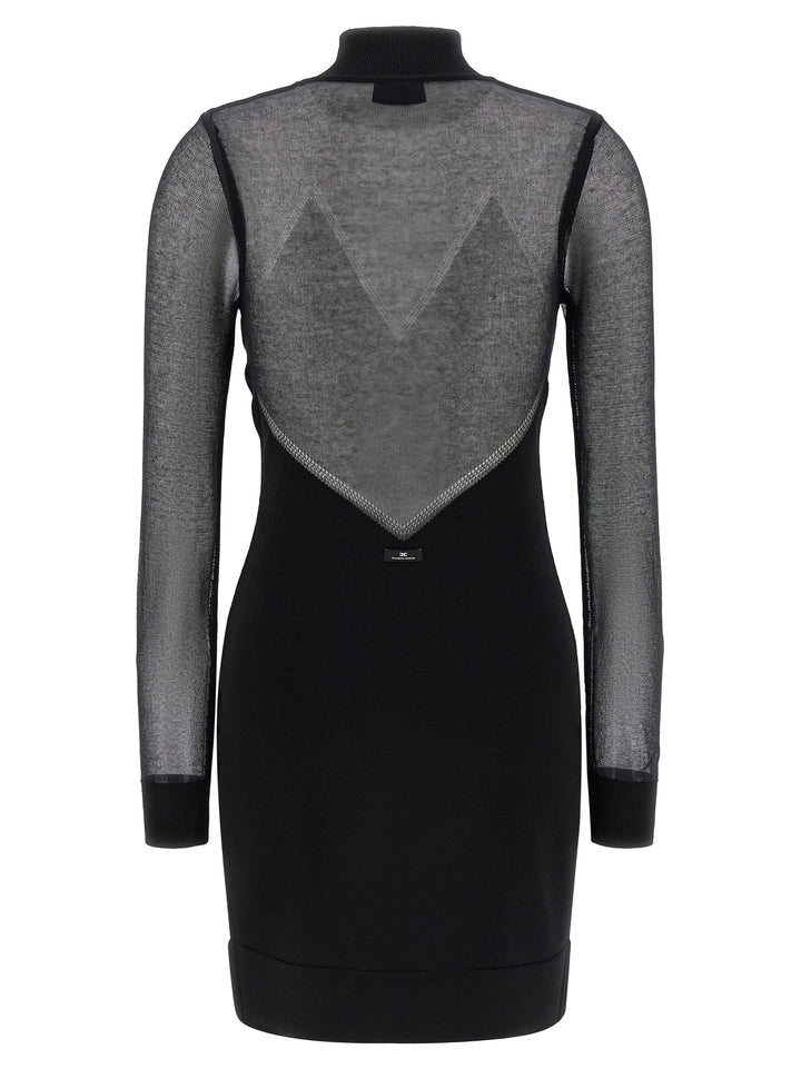 Elisabetta Franchi Black Viscose Short Dress
