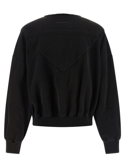 MM6 Maison Margiela Black Cotton Sweatshirt
