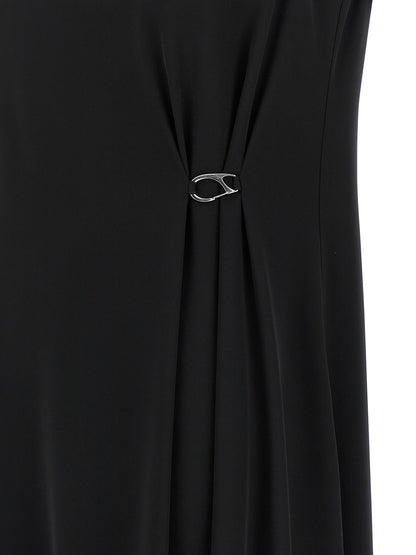 Herno Black Polyester Long Dress