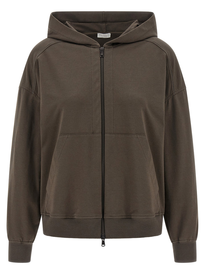 Brunello Cucinelli Brown Cotton Hoodie