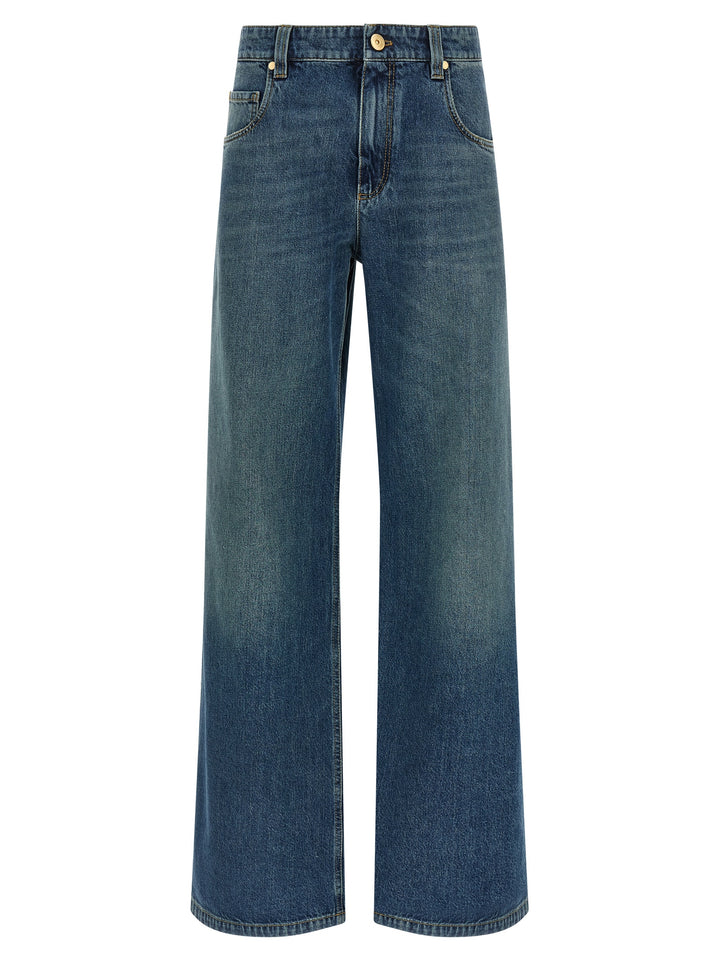 Brunello Cucinelli Blue Cotton Jeans Denim