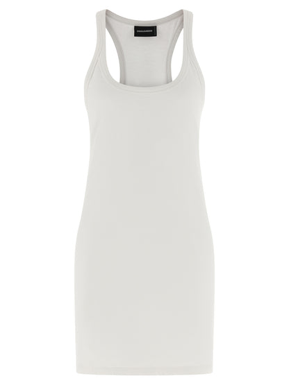 Dsquared² White Cotton Short Dress