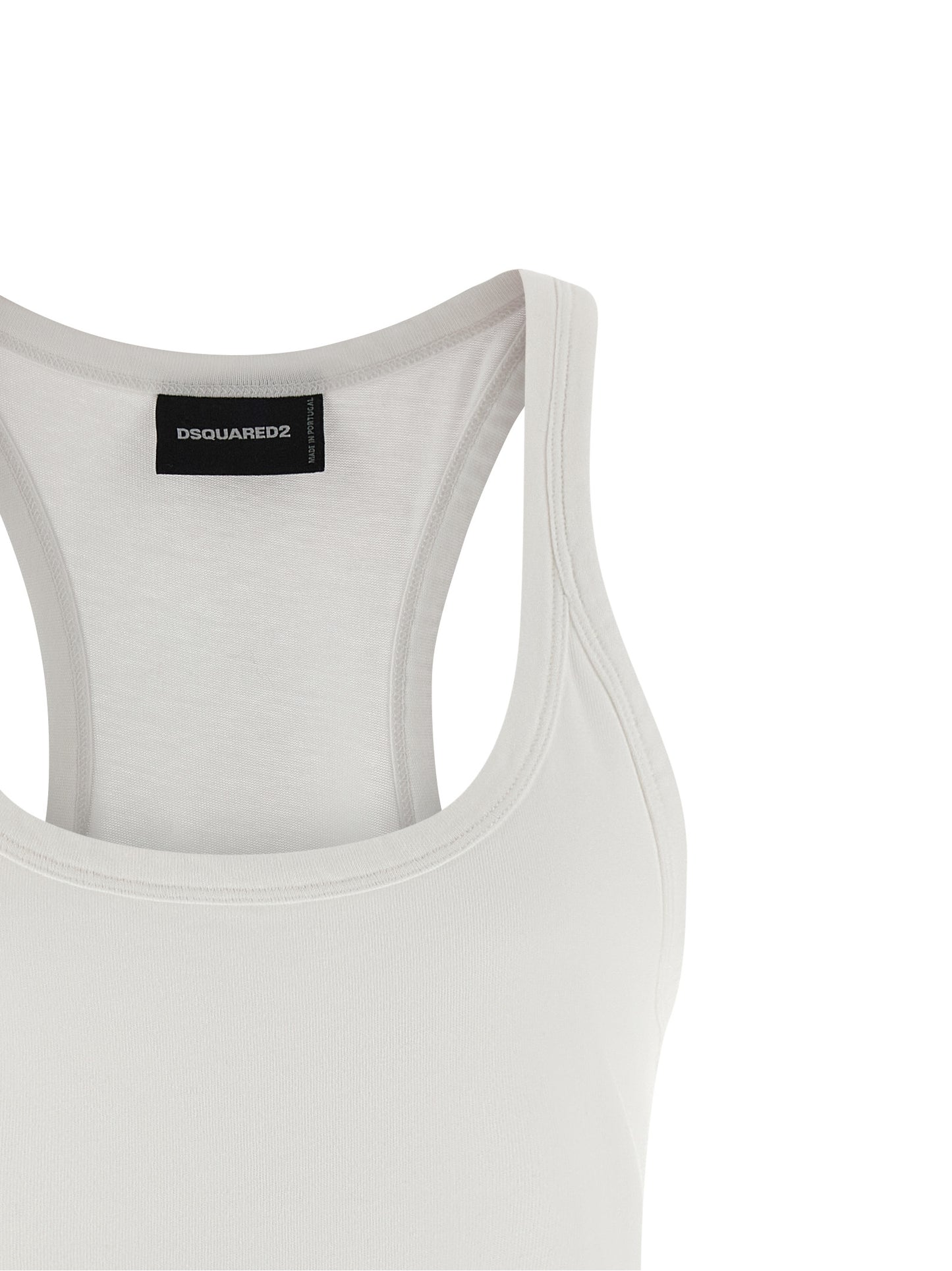 Dsquared² White Cotton Short Dress