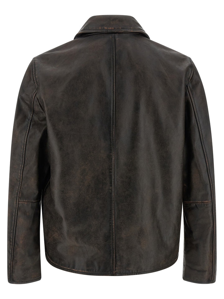 Diesel Brown Cowhide Leather Jacket