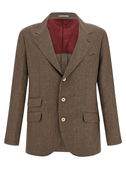 Brunello Cucinelli Brown Linen Blazer
