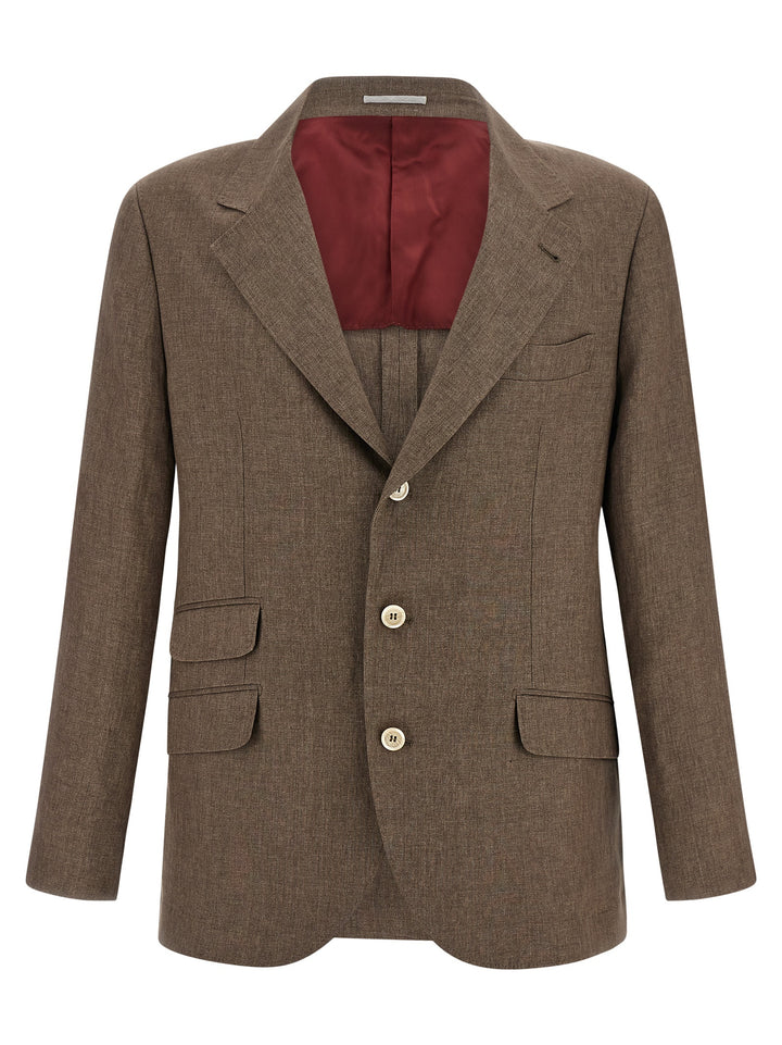 Brunello Cucinelli Brown Linen Blazer