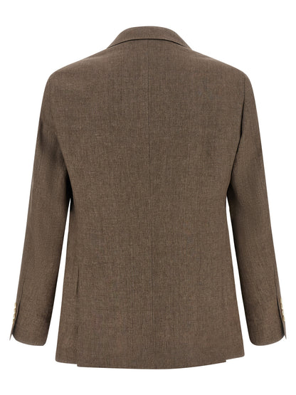 Brunello Cucinelli Brown Linen Blazer