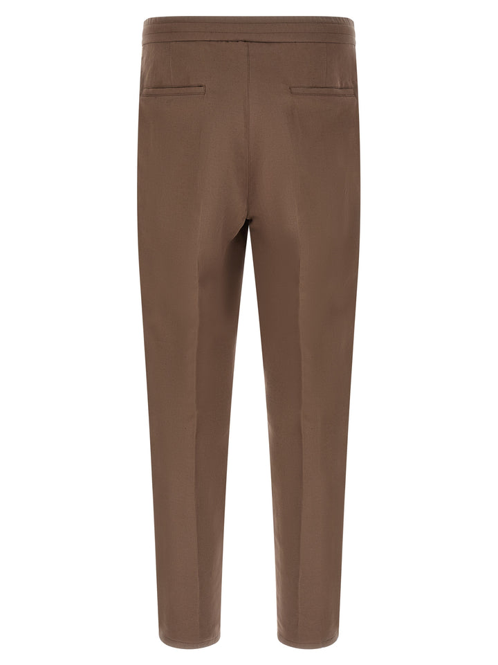 Brunello Cucinelli Brown Linen Casual Pants