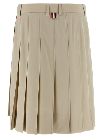 Thom Browne Beige Cotton Long Skirt