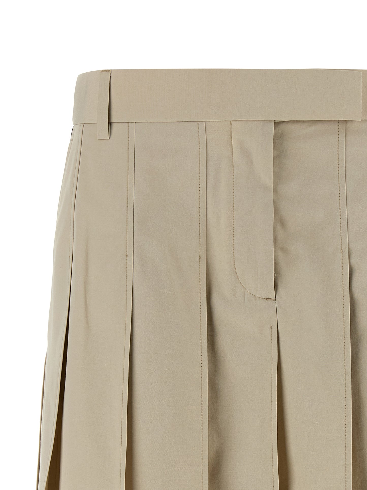 Thom Browne Beige Cotton Long Skirt