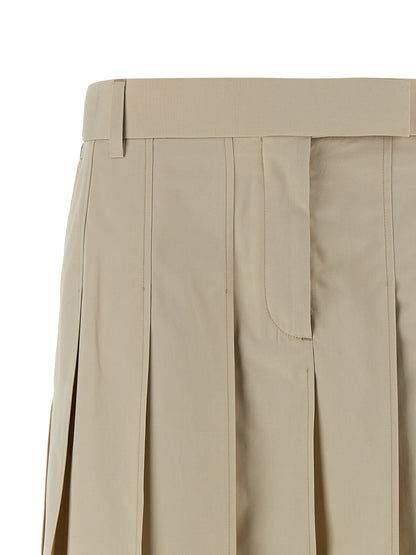 Thom Browne Beige Cotton Long Skirt