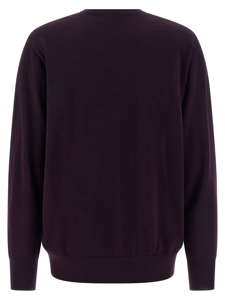 Dries Van Noten Purple Merino Wool Cardigan