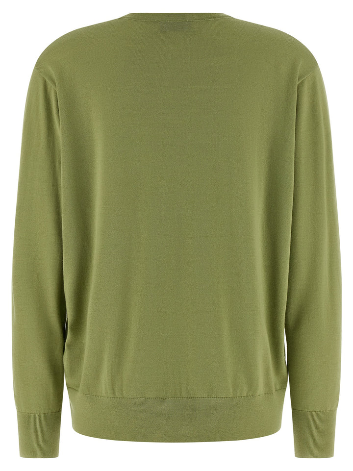 Dries Van Noten Bicolor Merino Wool Cardigan