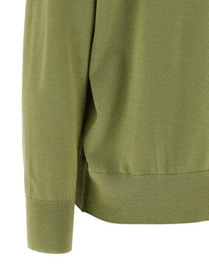 Dries Van Noten Bicolor Merino Wool Cardigan