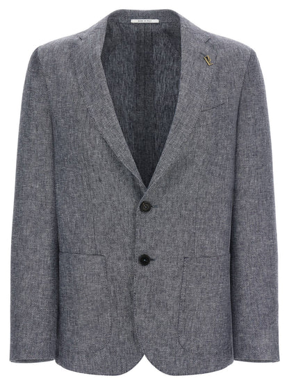 Pal Zileri Blue Linen Blazer