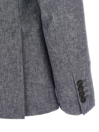 Pal Zileri Blue Linen Blazer