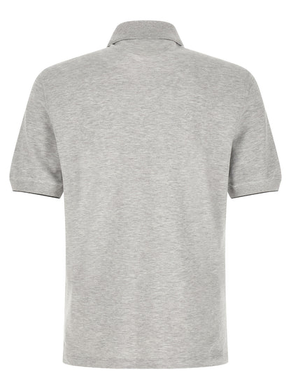Brunello Cucinelli Gray Cotton Polo Shirt
