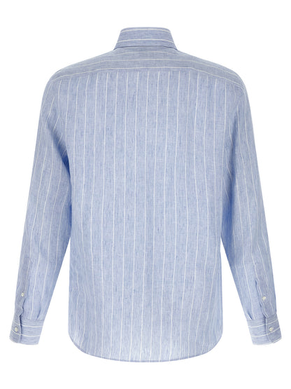 Brunello Cucinelli Blue Linen Blouse