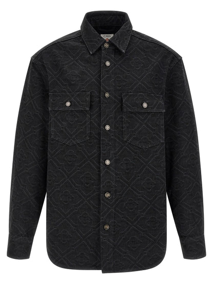 Casablanca Black Cotton Blouse