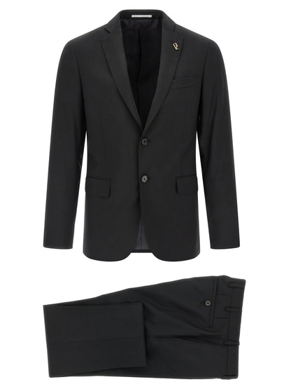 Pal Zileri Black Wool Two-Piece Suit