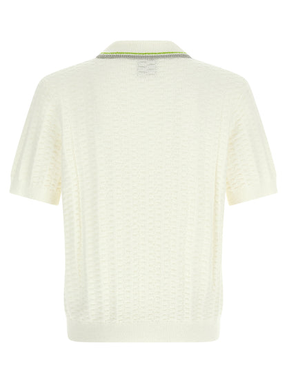 Casablanca White Cotton Polo Shirt