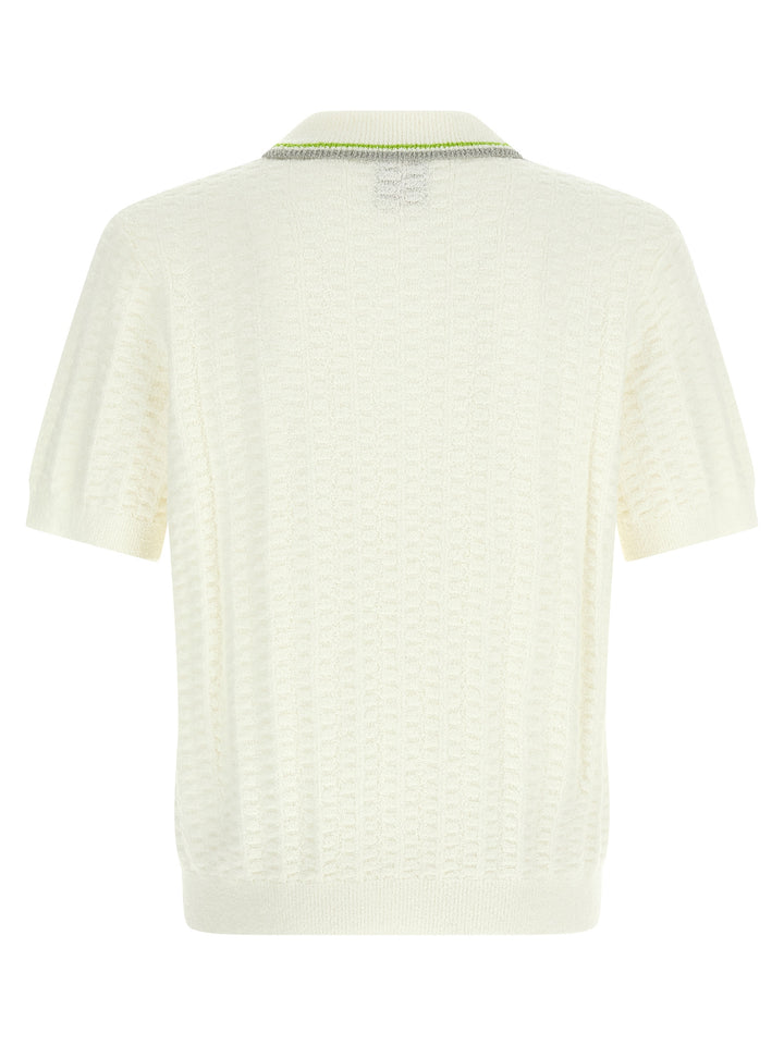 Casablanca White Cotton Polo Shirt