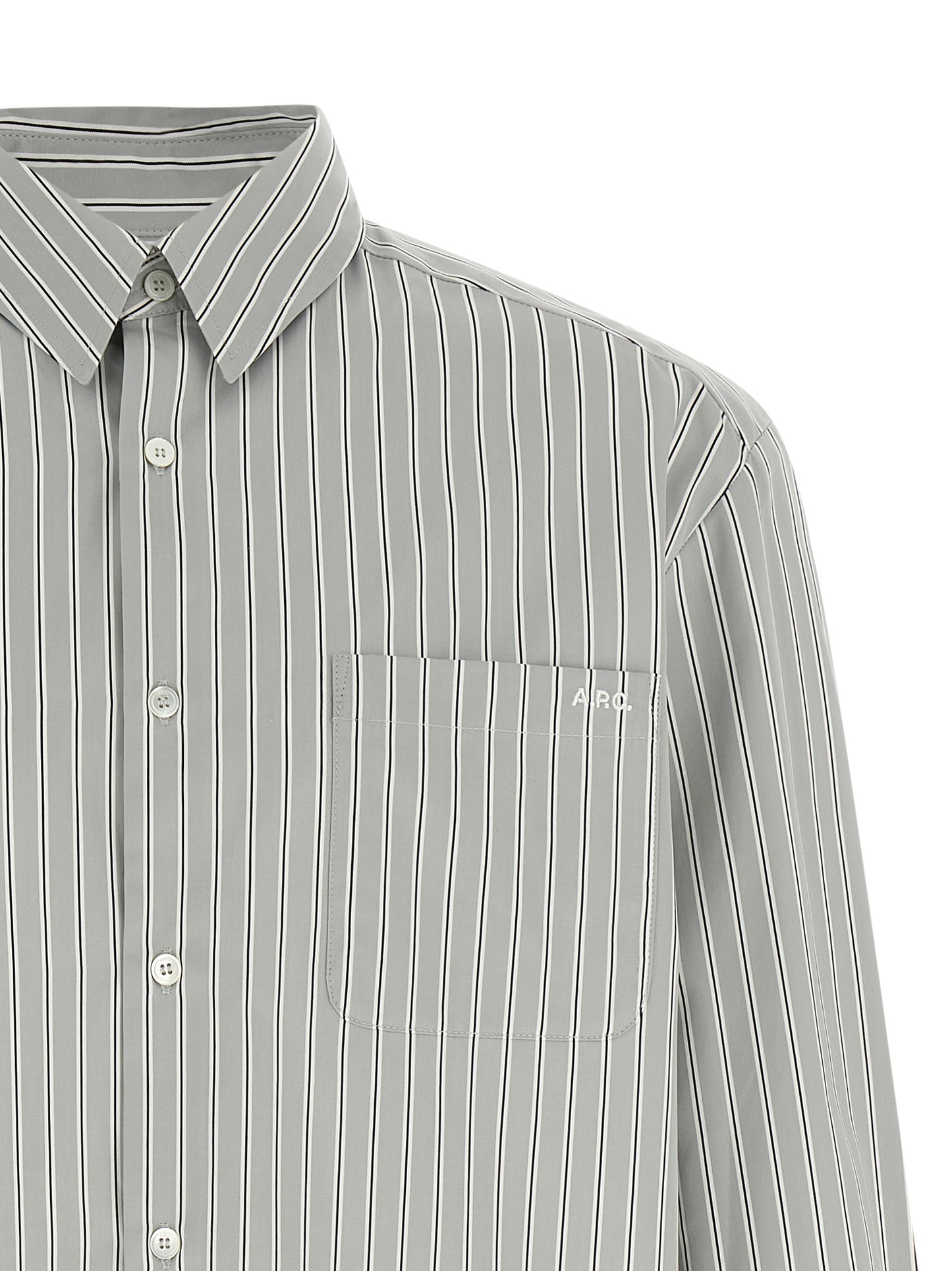 A.P.C. Gray Cotton Blouse