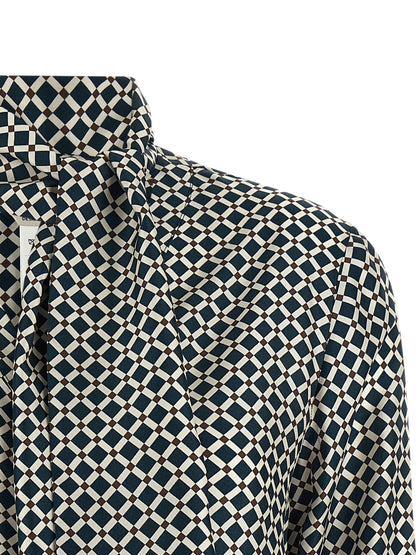 'S Max Mara Blue Silk Blouse