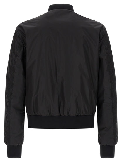 Dolce & Gabbana Black Polyamide Bomber