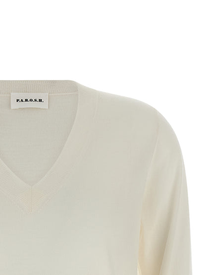 P.A.R.O.S.H. White Wool Cardigan