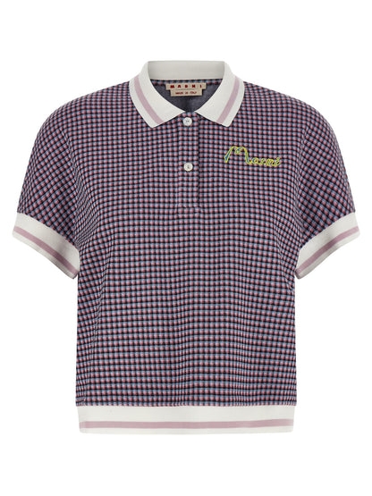 Marni Multicolor Viscose Polo Shirt