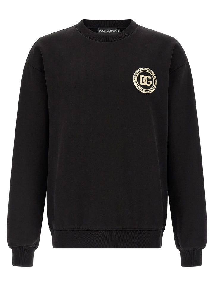 Dolce & Gabbana Black Cotton Sweatshirt