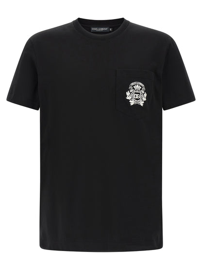 Dolce & Gabbana Black Cotton T-Shirt