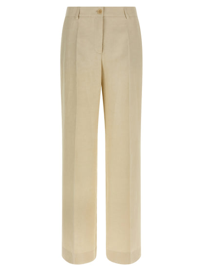 P.A.R.O.S.H. Beige Viscose Casual Pants
