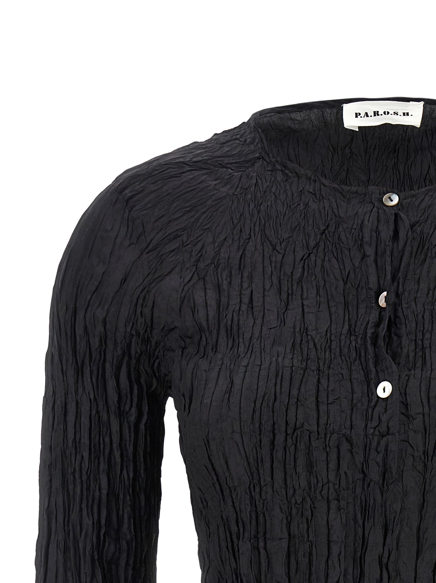P.A.R.O.S.H. Black Silk Blouse