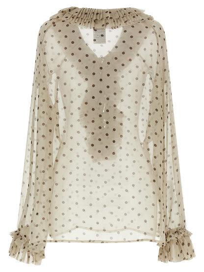 P.A.R.O.S.H. Beige Polyester Blouse