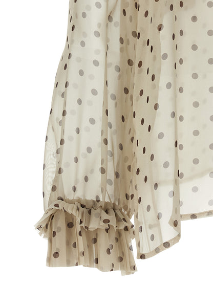 P.A.R.O.S.H. Beige Polyester Blouse
