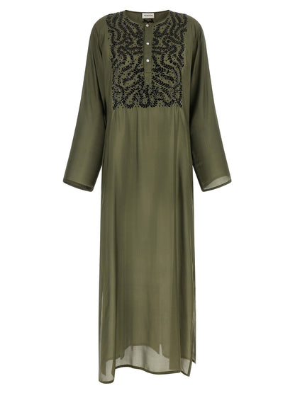 P.A.R.O.S.H. Bicolor Silk Long Dress