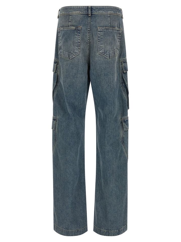 DRKSHDW Blue Cotton Cargo Pants