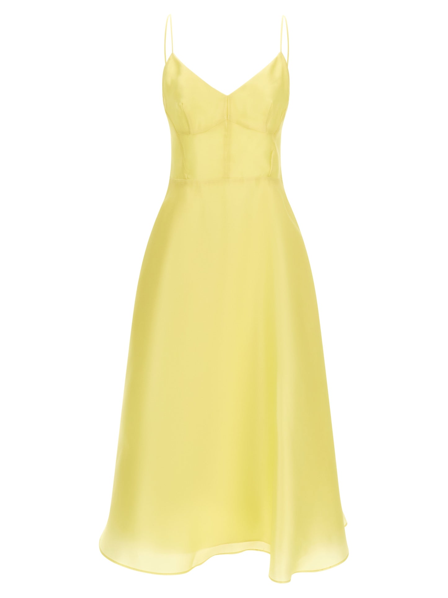 Alberta Ferretti Bicolor Silk Midi Dress