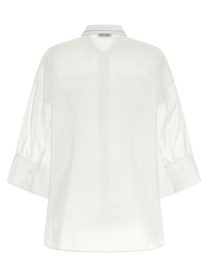 Peserico White Cotton Blouse