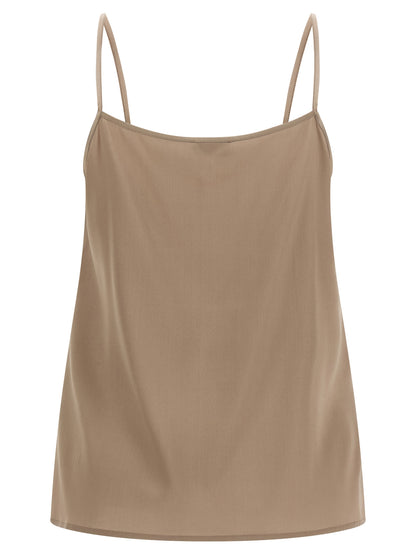 Peserico Brown Silk Blouse
