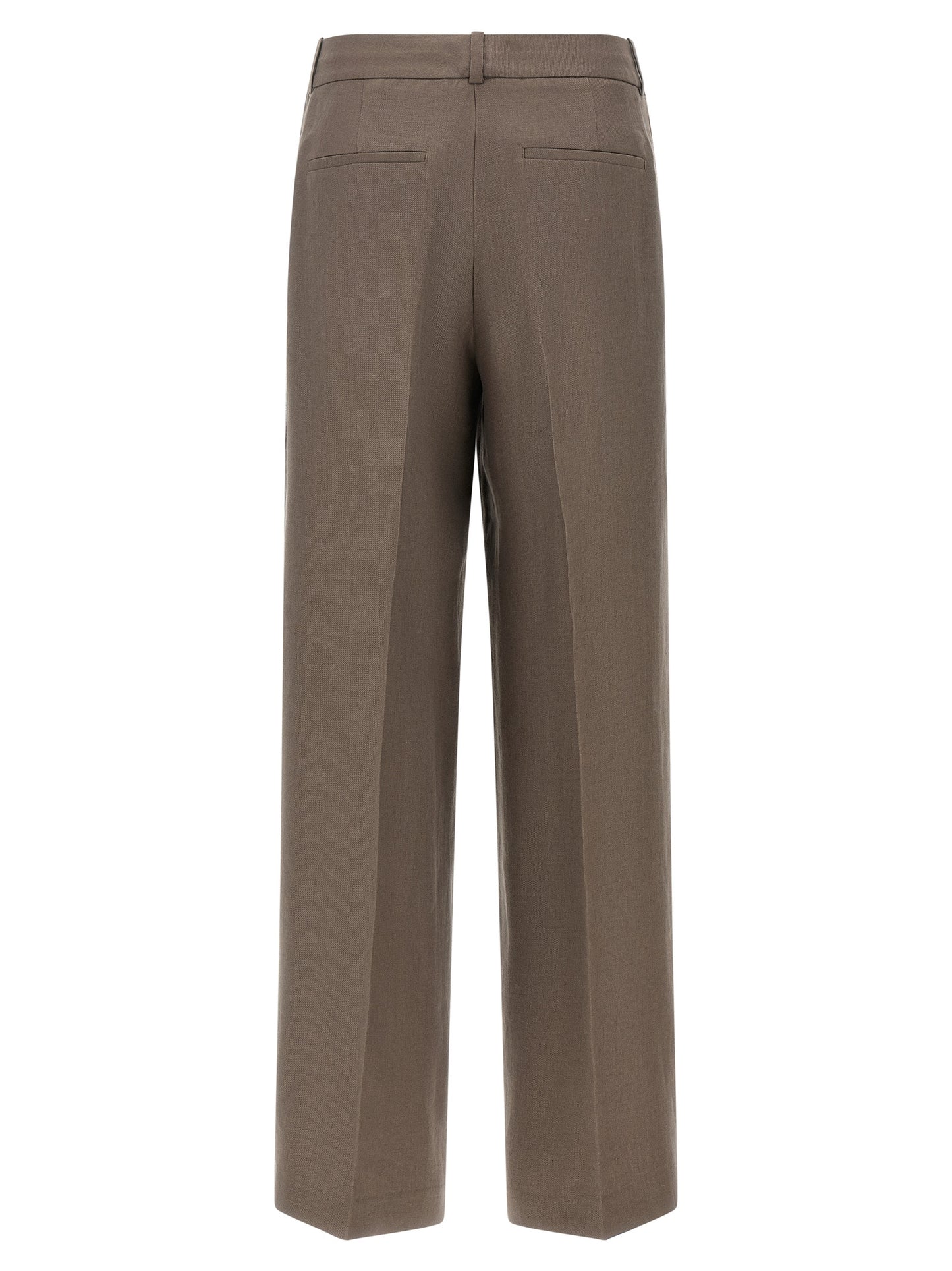 Peserico Brown Linen Pants