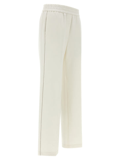 Peserico White Cotton Casual Pants